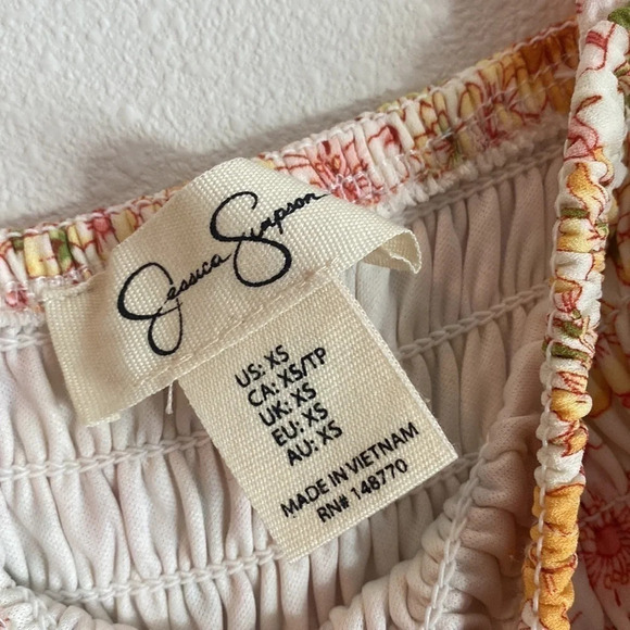 Floral Tiered Tank Ruched Fit & Flare Dress - Picture 4 of 4